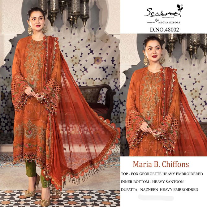 Serene Maria B Casual Wear Heavy Chiffons Georgette Pakistani salwar Kameez Collection